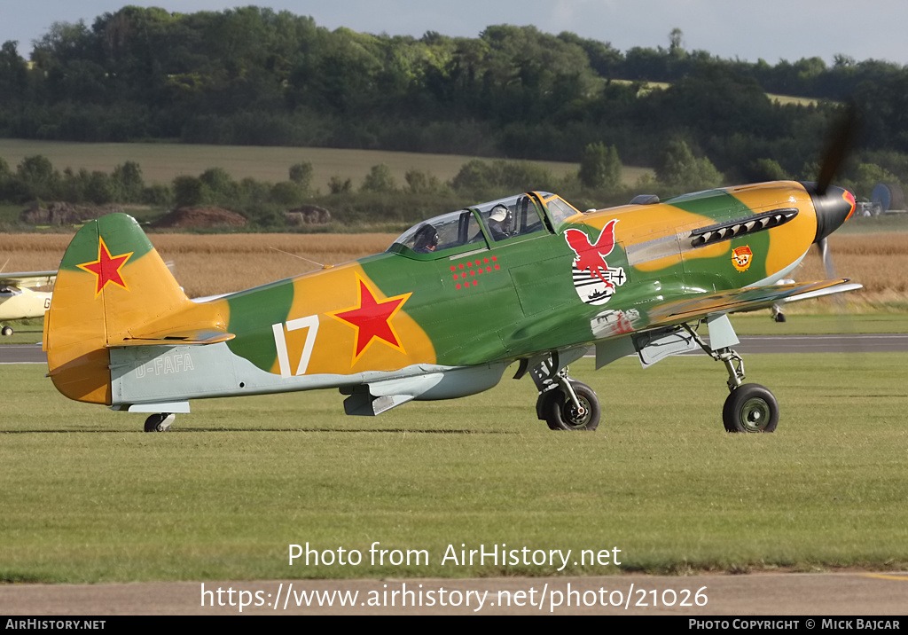 Aircraft Photo of D-FAFA / 17 | Yakovlev Yak-9UM | Soviet Union - Air Force | AirHistory.net #21026