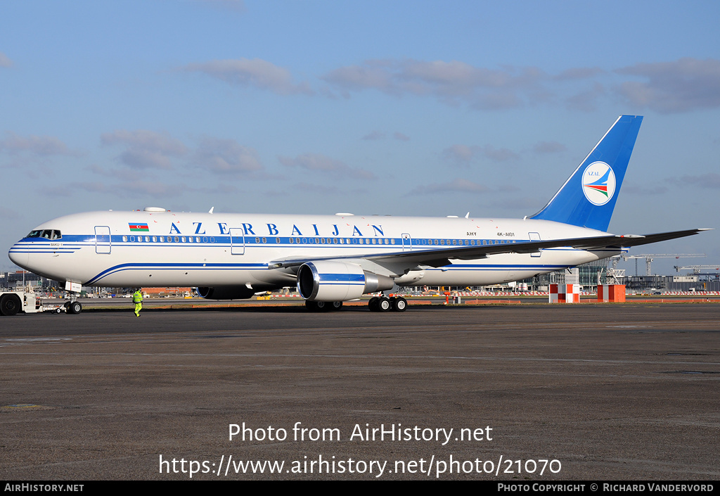 Aircraft Photo of 4K-AI01 | Boeing 767-32L/ER | Azerbaijan Airlines - AZAL - AHY | AirHistory.net #21070