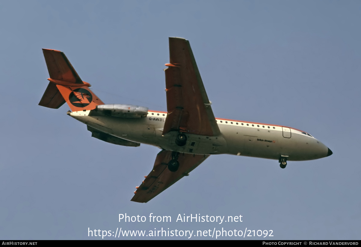 Aircraft Photo of G-AWBL | BAC 111-416EK One-Eleven | Cambrian Airways | AirHistory.net #21092