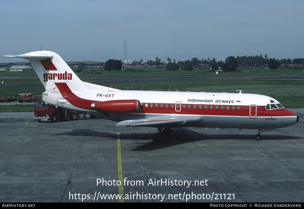 Aircraft Photo of PK-GVT | Fokker F28-1000 Fellowship | Garuda Indonesian Airways | AirHistory.net #21121