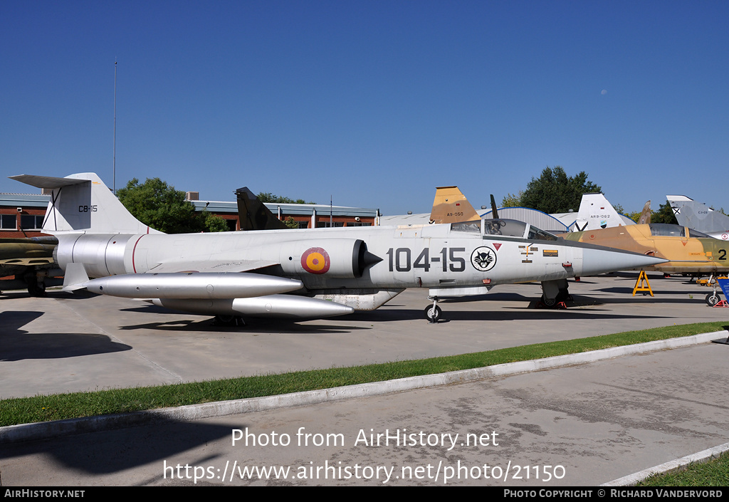 Aircraft Photo of C.8-15 | Lockheed F-104G Starfighter | Spain - Air Force | AirHistory.net #21150