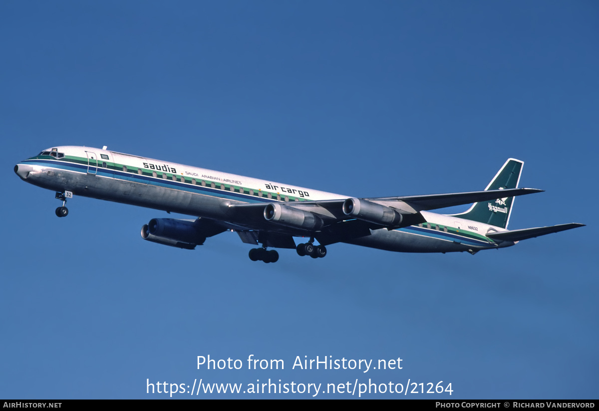 Aircraft Photo of N8632 | McDonnell Douglas DC-8-63CF | Saudia - Saudi Arabian Airlines Air Cargo | AirHistory.net #21264