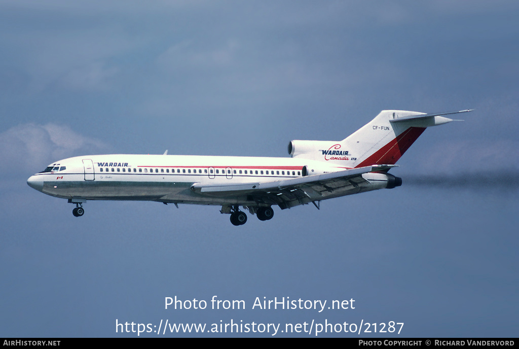 Aircraft Photo of CF-FUN | Boeing 727-11 | Wardair Canada | AirHistory.net #21287