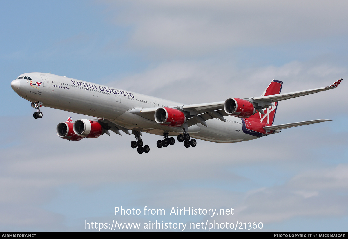 Aircraft Photo of G-VFIZ | Airbus A340-642 | Virgin Atlantic Airways | AirHistory.net #21360