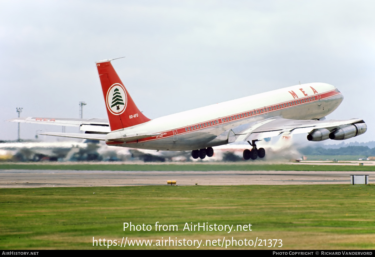 Aircraft Photo of OD-AFD | Boeing 707-3B4C | MEA - Middle East Airlines | AirHistory.net #21373