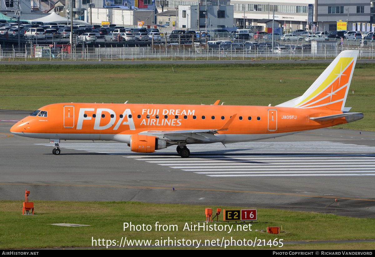 Aircraft Photo of JA05FJ | Embraer 175STD (ERJ-170-200STD) | FDA - Fuji Dream Airlines | AirHistory.net #21465