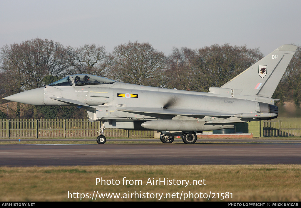 Aircraft Photo of ZJ942 | Eurofighter EF-2000 Typhoon FGR4 | UK - Air Force | AirHistory.net #21581