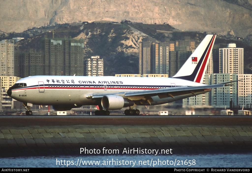 Aircraft Photo Of B-1836 | Boeing 767-209 | China Airlines | AirHistory ...