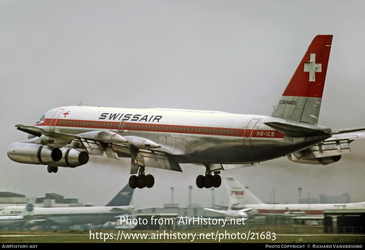 Aircraft Photo of HB-ICB | Convair 990A Coronado (30A-6) | Swissair | AirHistory.net #21683