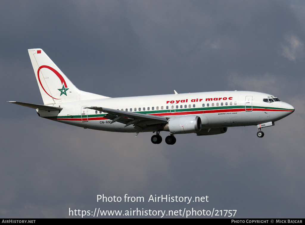 Aircraft Photo of CN-RNH | Boeing 737-5B6 | Royal Air Maroc - RAM | AirHistory.net #21757