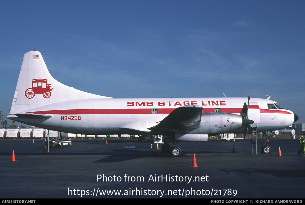 Aircraft Photo of N94258 | Convair 600/F | SMB Stage Line | AirHistory.net #21789