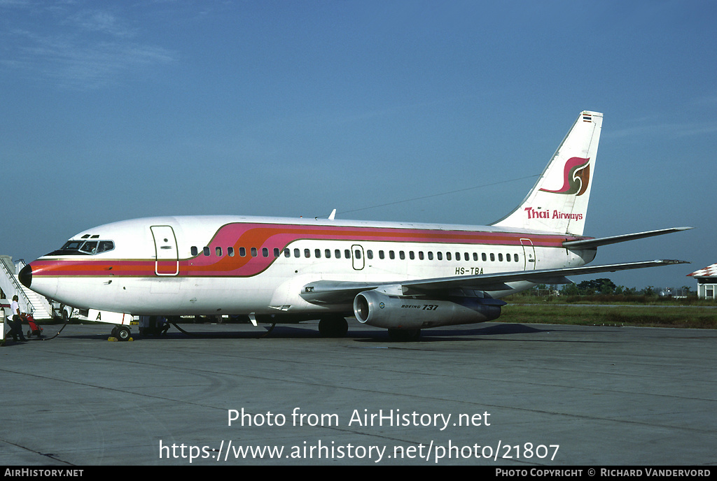 Aircraft Photo of HS-TBA | Boeing 737-2P5/Adv | Thai Airways | AirHistory.net #21807