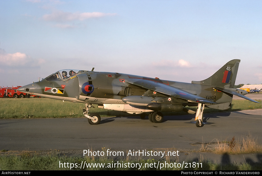 Aircraft Photo of XV804 | Hawker Siddeley Harrier GR1 | UK - Air Force | AirHistory.net #21811