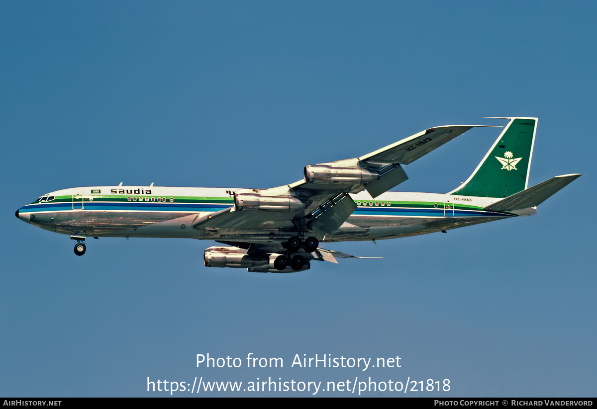 Aircraft Photo of HZ-HM3 | Boeing 707-368C | Saudia - Saudi Arabian Royal Flight | AirHistory.net #21818