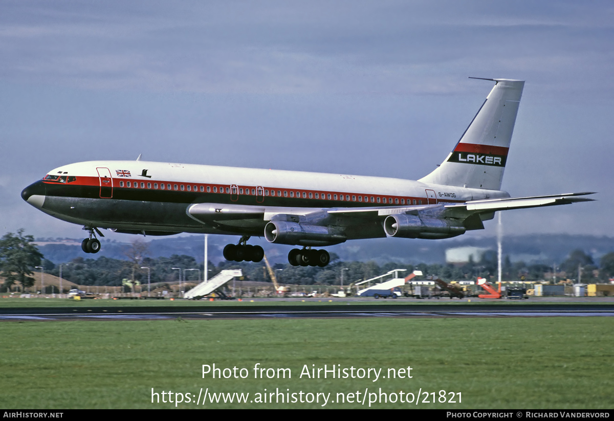 Aircraft Photo of G-AWDG | Boeing 707-138B | Laker Airways | AirHistory.net #21821