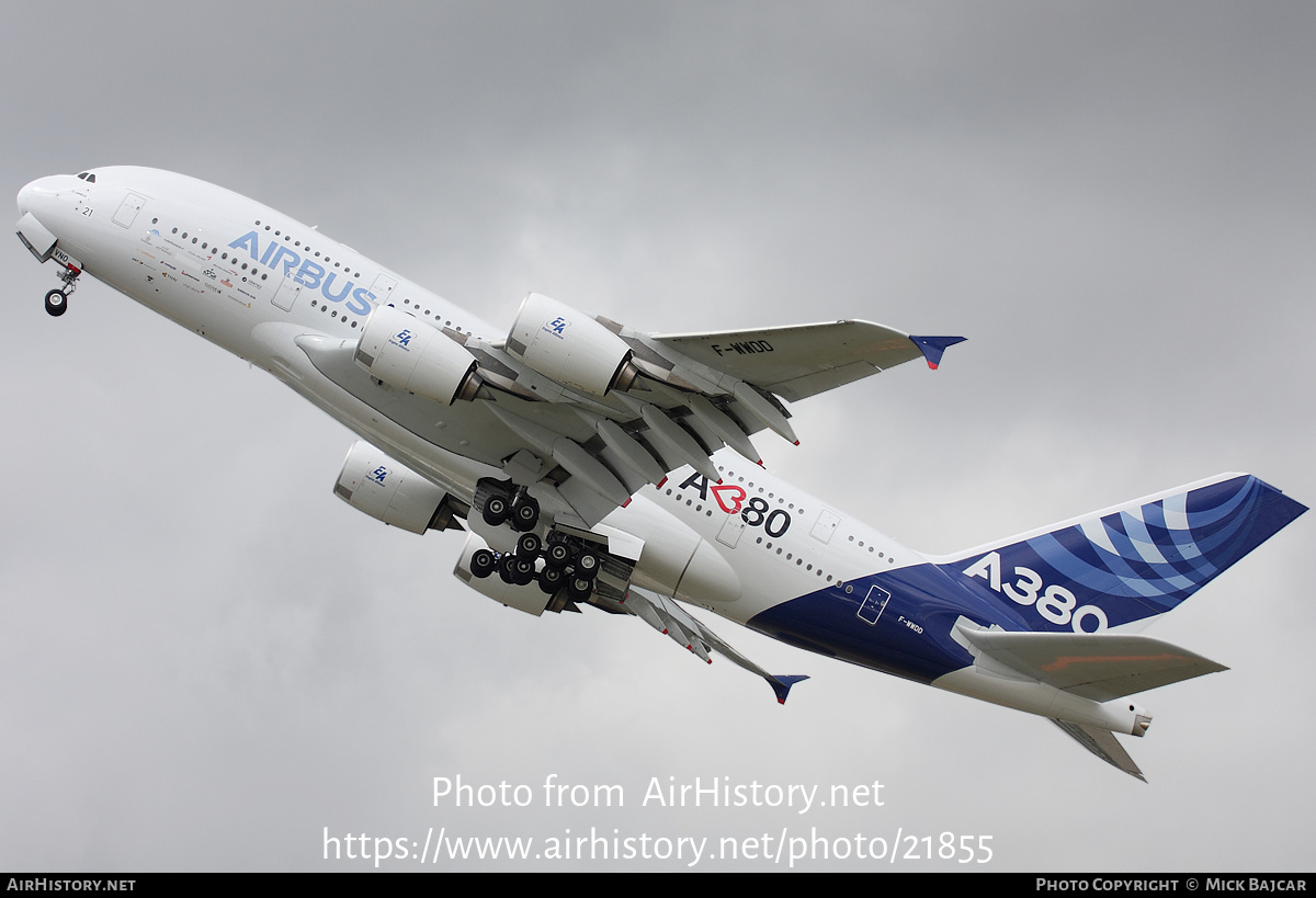 Aircraft Photo of F-WWDD | Airbus A380-861 | Airbus | AirHistory.net #21855