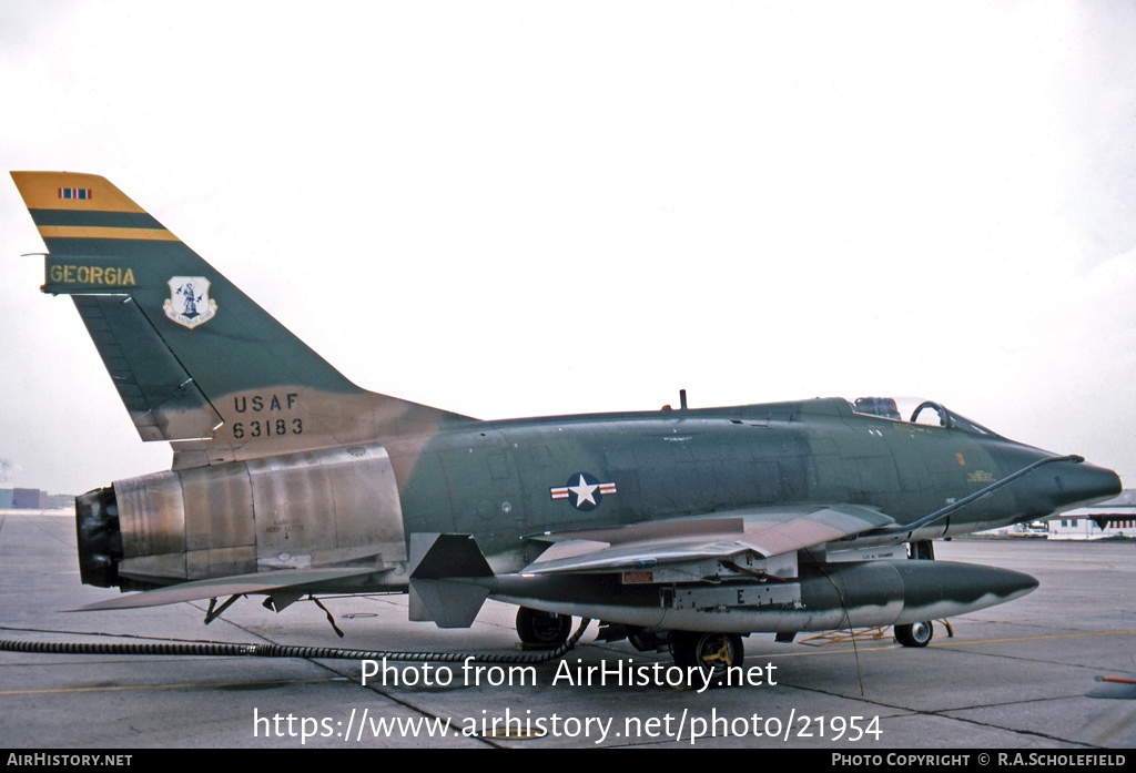 Aircraft Photo of 56-3183 / 63183 | North American F-100D Super Sabre | USA - Air Force | AirHistory.net #21954