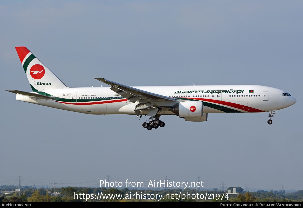 Aircraft Photo of S2-AHK | Boeing 777-266/ER | Biman Bangladesh Airlines | AirHistory.net #21974