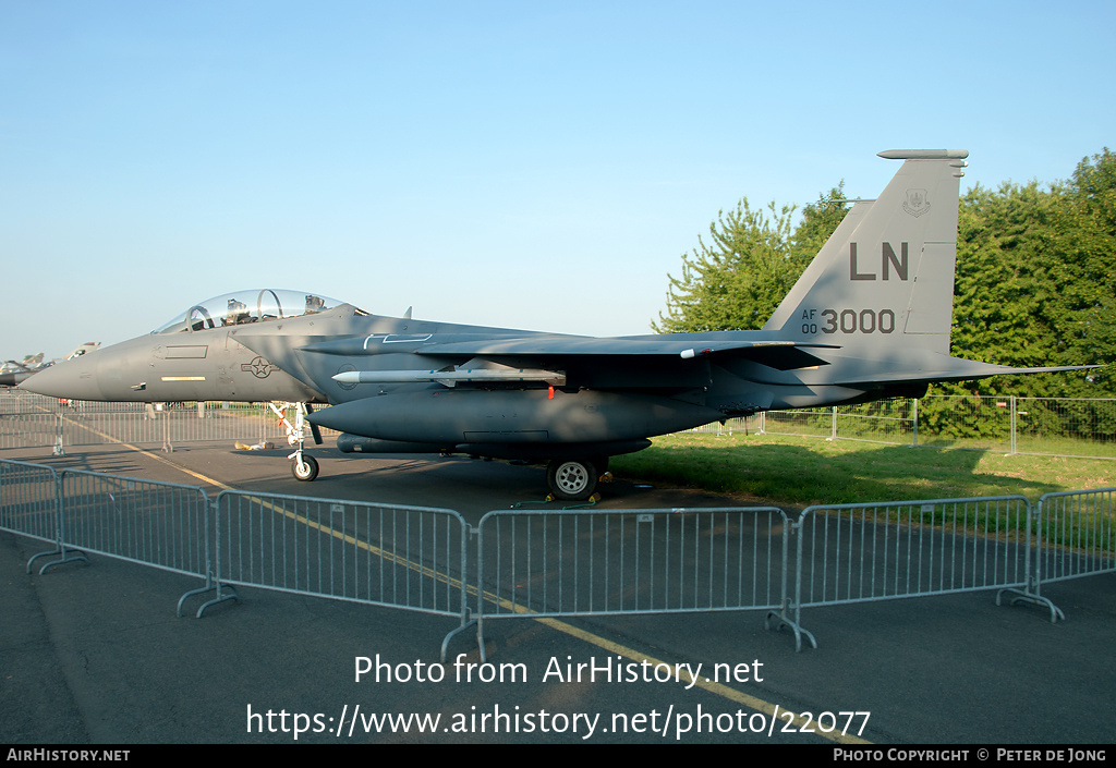 Aircraft Photo of 00-3000 / AF00-3000 | Boeing F-15E Strike Eagle | USA - Air Force | AirHistory.net #22077