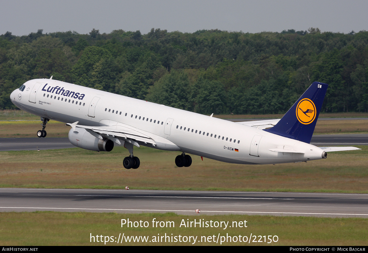 Aircraft Photo of D-AISW | Airbus A321-231 | Lufthansa | AirHistory.net #22150