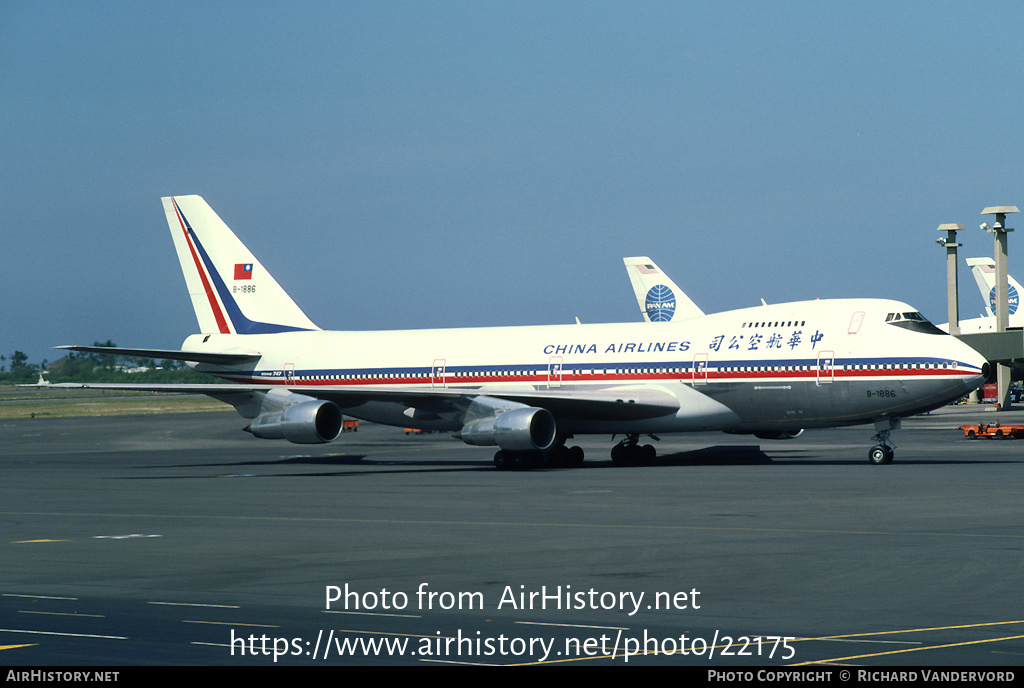 Aircraft Photo of B-1886 | Boeing 747-209B | China Airlines | AirHistory.net #22175