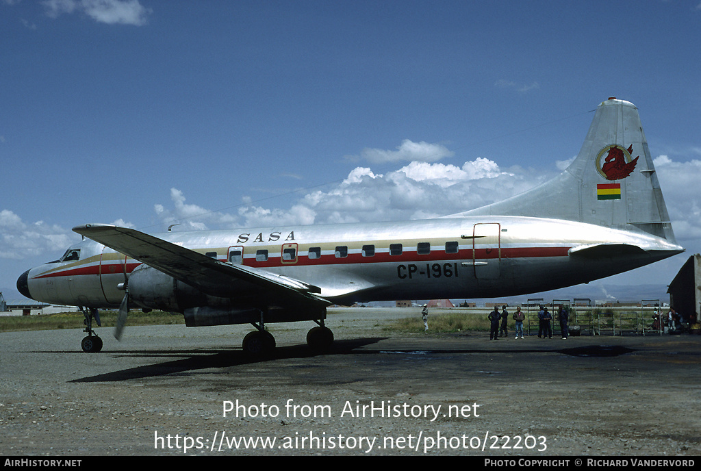 Aircraft Photo of CP-1961 | Convair 440-80 Metropolitan | SASA - Servicios Aéreos Santa Ana | AirHistory.net #22203