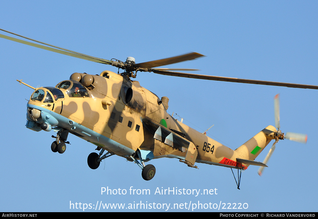 Aircraft Photo of 854 | Mil Mi-35P | Libya - Air Force | AirHistory.net #22220