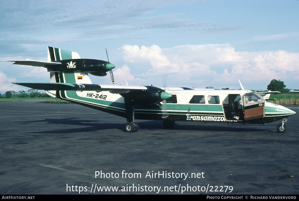 Aircraft Photo of HK-2412 | Britten-Norman BN-2A Mk.3-1 Trislander | Transamazónica Colombia | AirHistory.net #22279