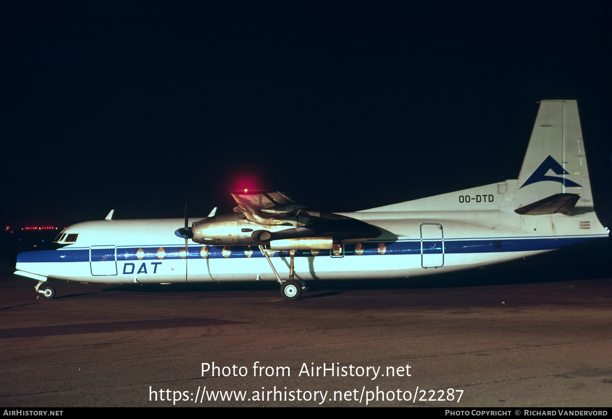 Aircraft Photo of OO-DTD | Fairchild Hiller FH-227B | Delta Air Transport - DAT | AirHistory.net #22287