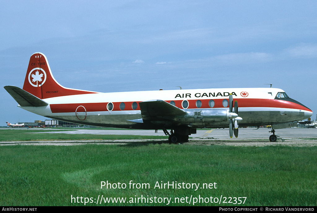 Aircraft Photo of CF-THS | Vickers 757 Viscount | Air Canada | AirHistory.net #22357