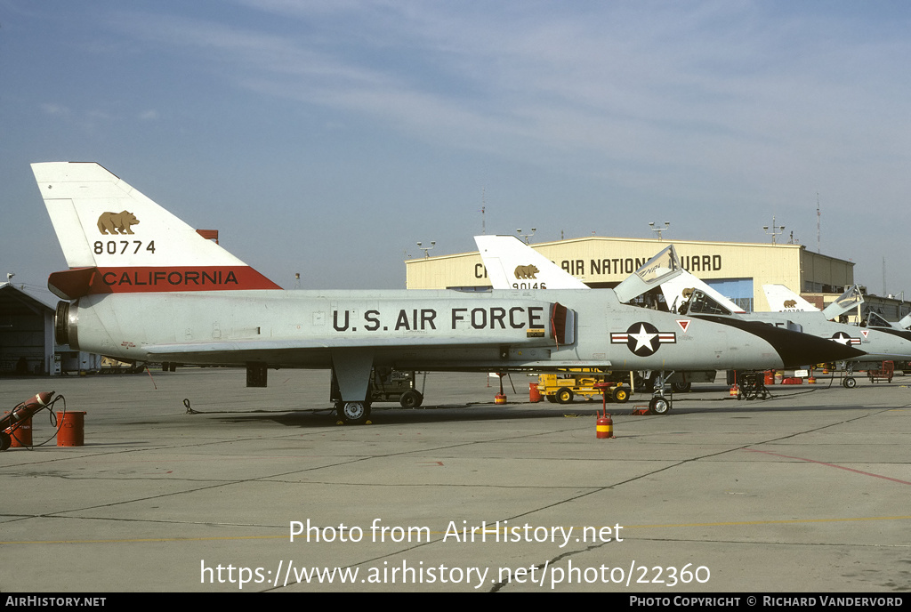 Aircraft Photo of 58-0774 / 80774 | Convair F-106A Delta Dart | USA - Air Force | AirHistory.net #22360