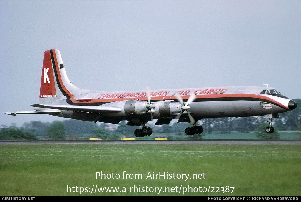 Aircraft Photo of G-AZML | Canadair CL-44D4-2 | Transmeridian Air Cargo | AirHistory.net #22387