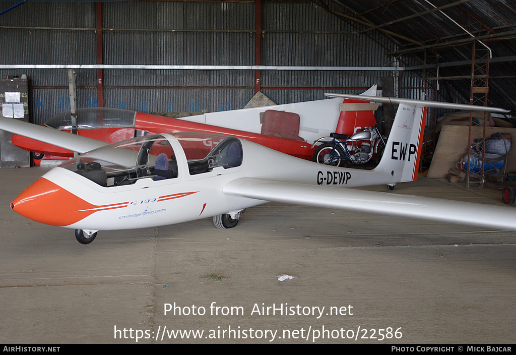 Aircraft Photo of G-DEWP | Grob G-103A Twin II Acro | Cambridge Gliding Centre | AirHistory.net #22586