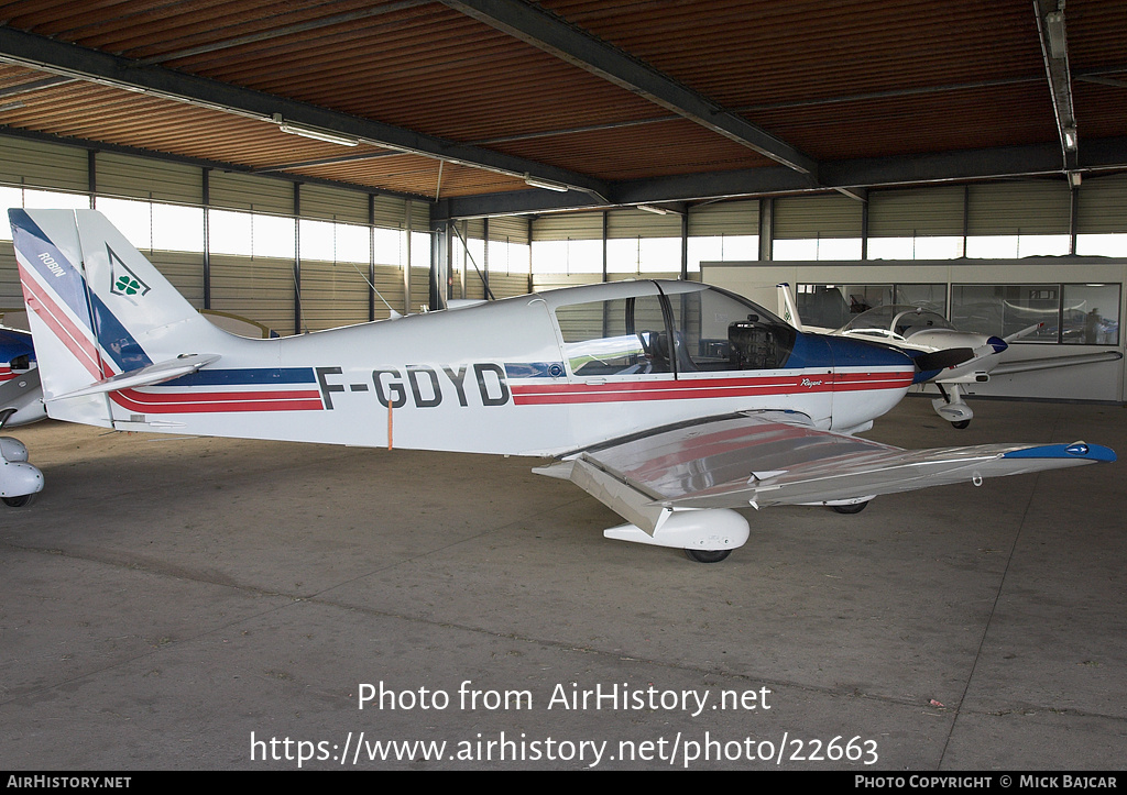 Aircraft Photo of F-GDYD | Robin DR-400-180 Regent | AirHistory.net #22663