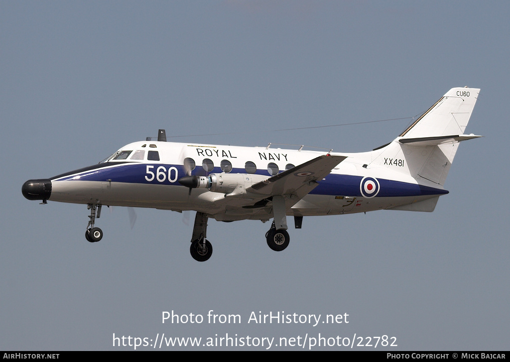 Aircraft Photo of XX481 | Scottish Aviation HP-137 Jetstream T2 | UK - Navy | AirHistory.net #22782