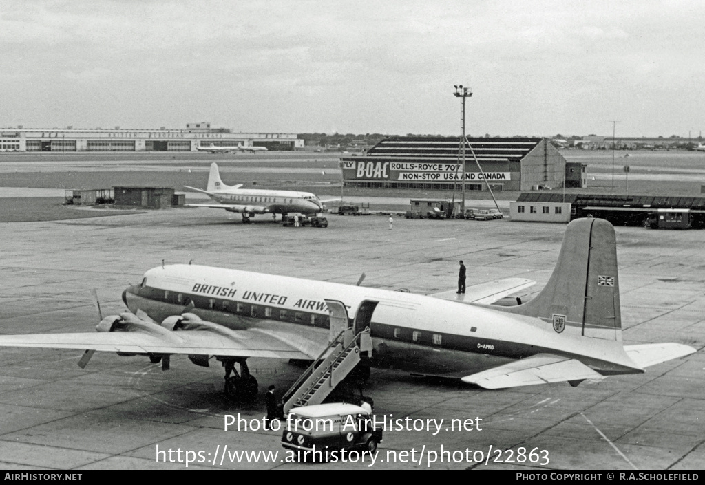 Aircraft Photo of G-APNO | Douglas DC-6A | British United Airways - BUA | AirHistory.net #22863