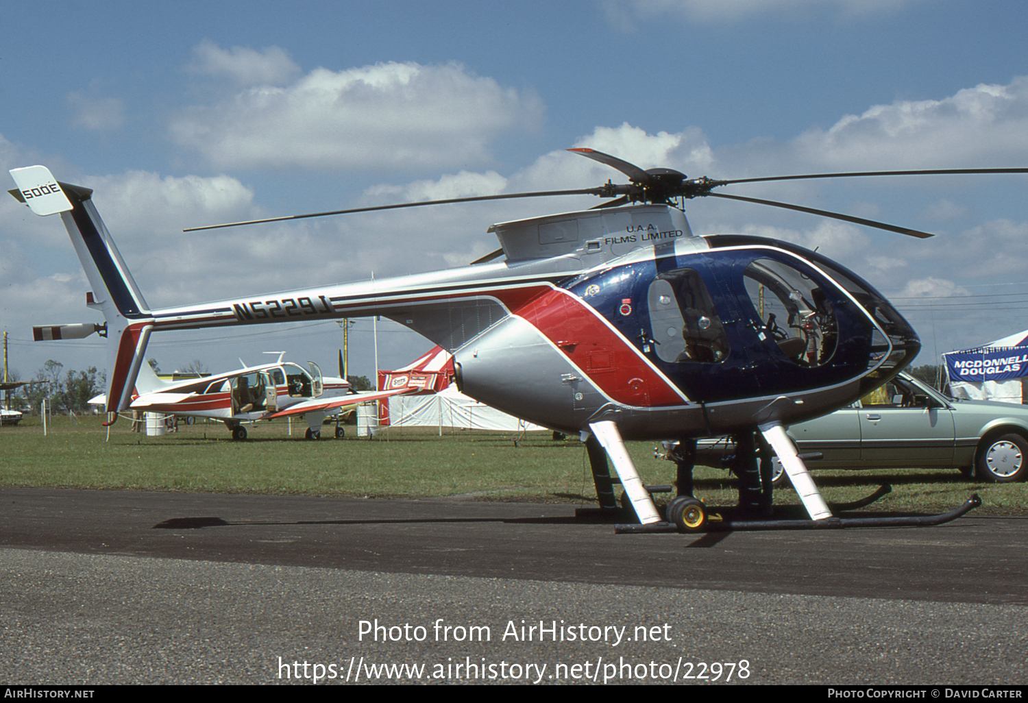 Aircraft Photo of N5229J | Hughes 500E (369E) | UAA Films | AirHistory.net #22978