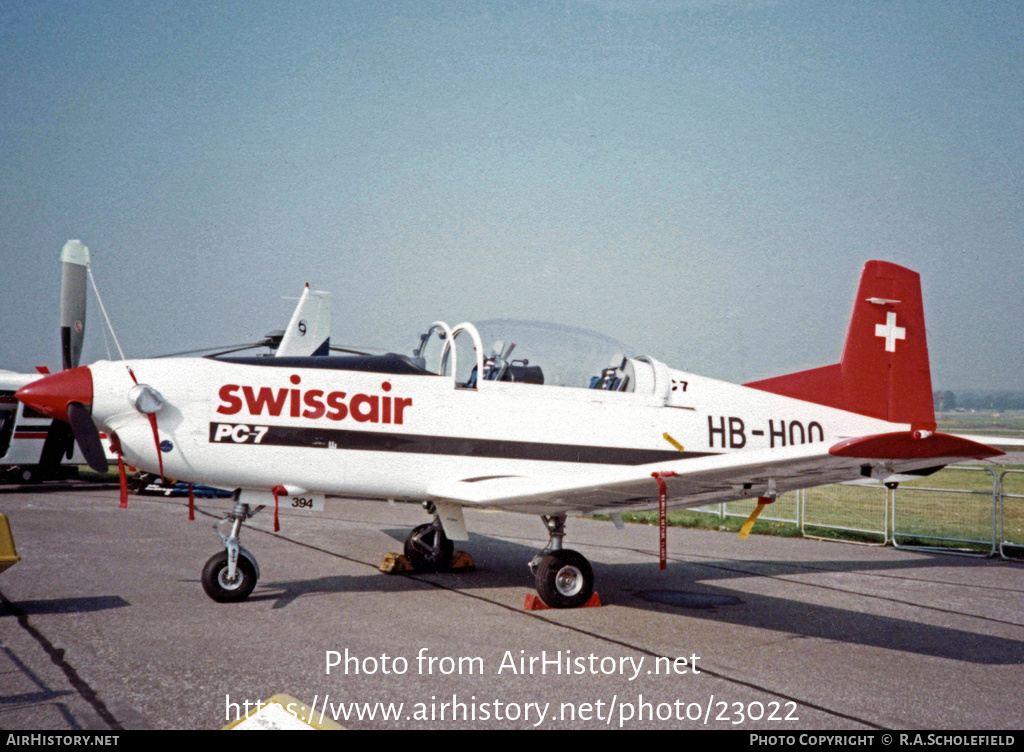 Aircraft Photo of HB-HOO | Pilatus PC-7 | Swissair | AirHistory.net #23022