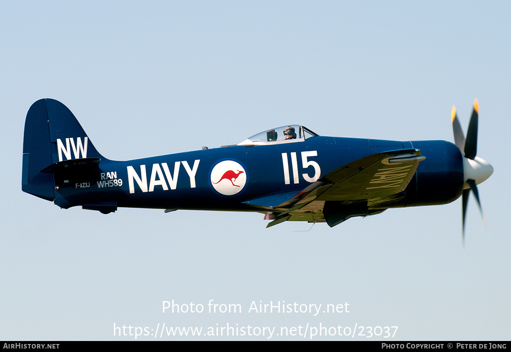 Aircraft Photo of F-AZXJ / WH589 | Hawker Sea Fury FB11 | Australia - Navy | AirHistory.net #23037