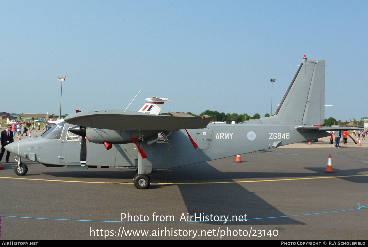 Aircraft Photo of ZG846 | Britten-Norman BN-2T-4S Defender AL2 | UK - Army | AirHistory.net #23140