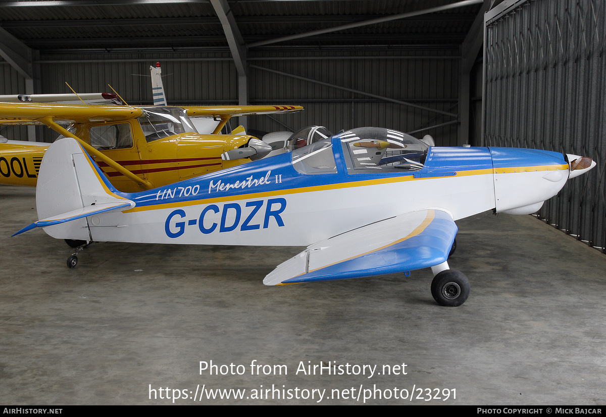 Aircraft Photo of G-CDZR | Nicollier HN-700 Menestrel II | AirHistory.net #23291