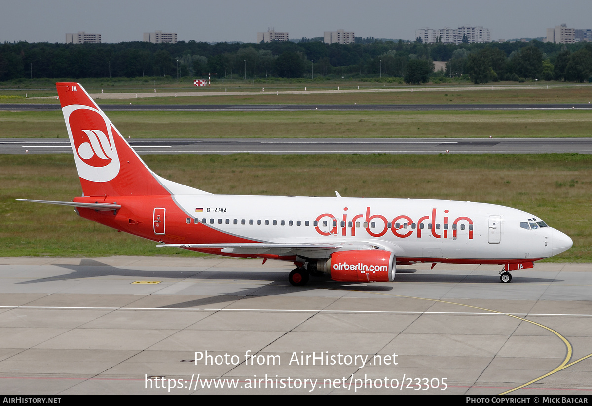 Aircraft Photo of D-AHIA | Boeing 737-73S | Air Berlin | AirHistory.net #23305