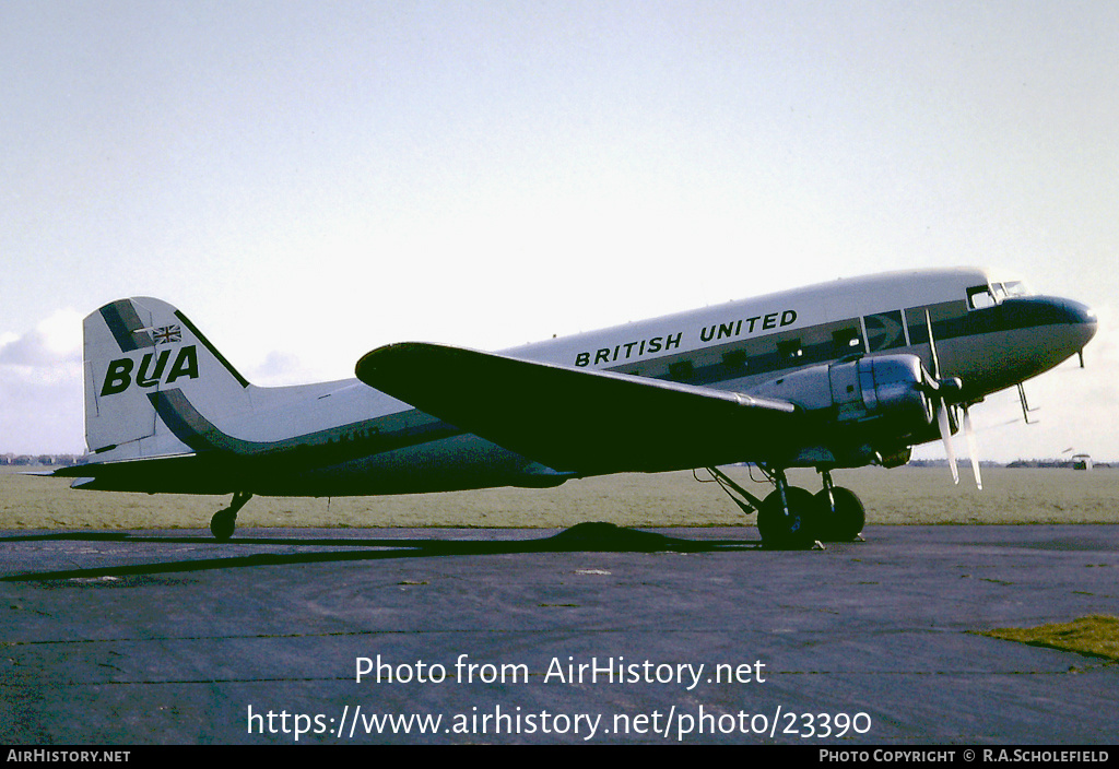 Aircraft Photo of G-AKNB | Douglas C-47 Skytrain | British United Airways - BUA | AirHistory.net #23390