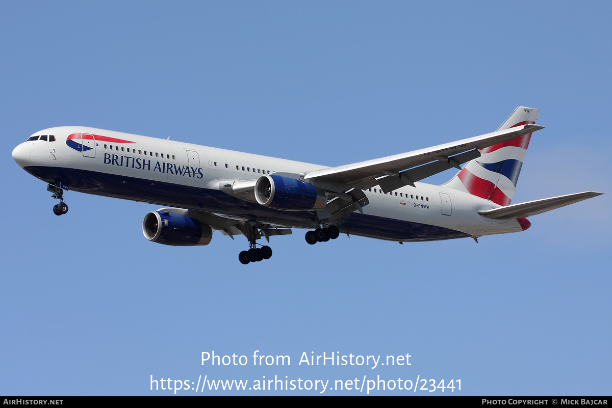 Aircraft Photo of G-BNWW | Boeing 767-336/ER | British Airways | AirHistory.net #23441