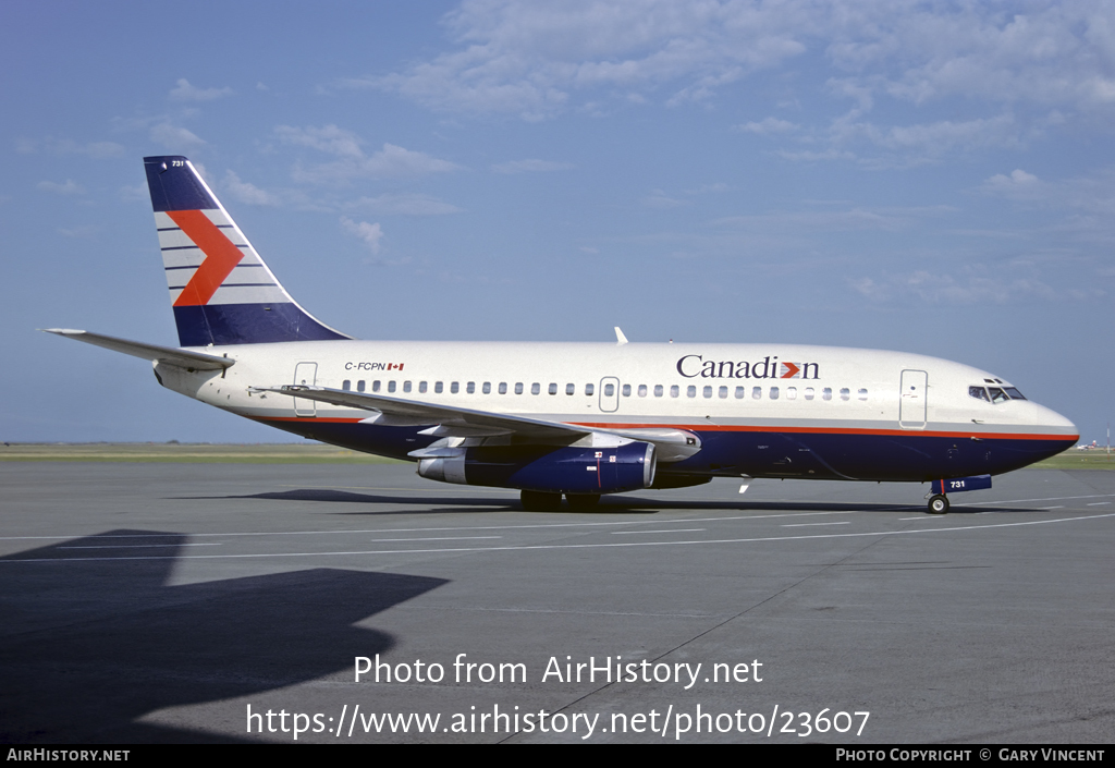 Aircraft Photo of C-FCPN | Boeing 737-2T7/Adv | Canadian Airlines | AirHistory.net #23607