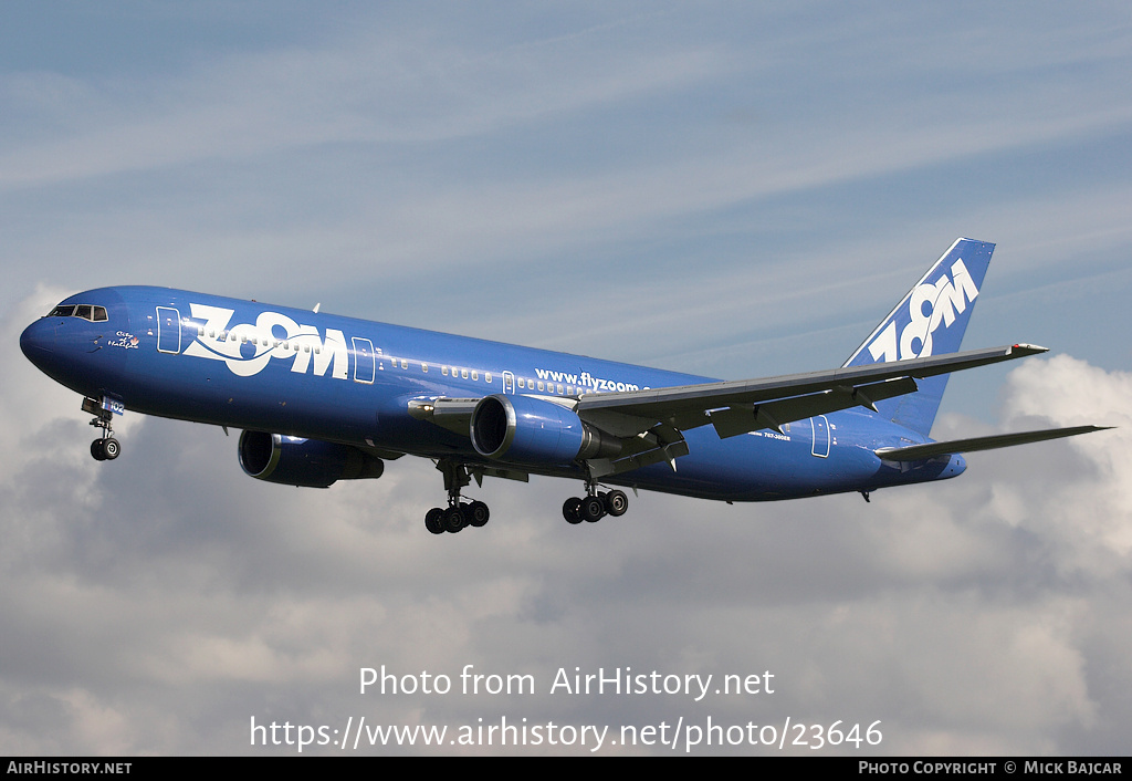 Aircraft Photo of C-GZMM | Boeing 767-328/ER | Zoom Airlines | AirHistory.net #23646