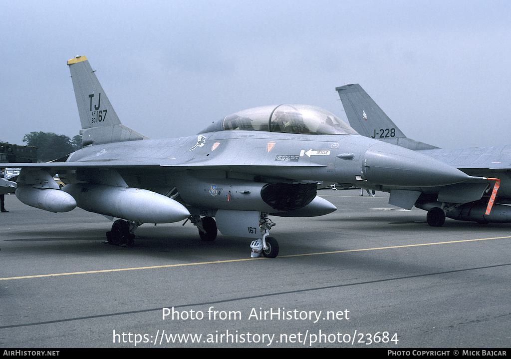 Aircraft Photo of 83-1167 / AF83-167 | General Dynamics F-16B Fighting Falcon | USA - Air Force | AirHistory.net #23684