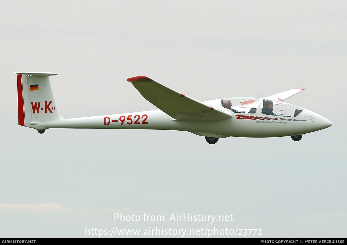 Aircraft Photo of D-9522 | Schleicher ASK-21 | Segelflugschule Wasserkuppe | AirHistory.net #23772