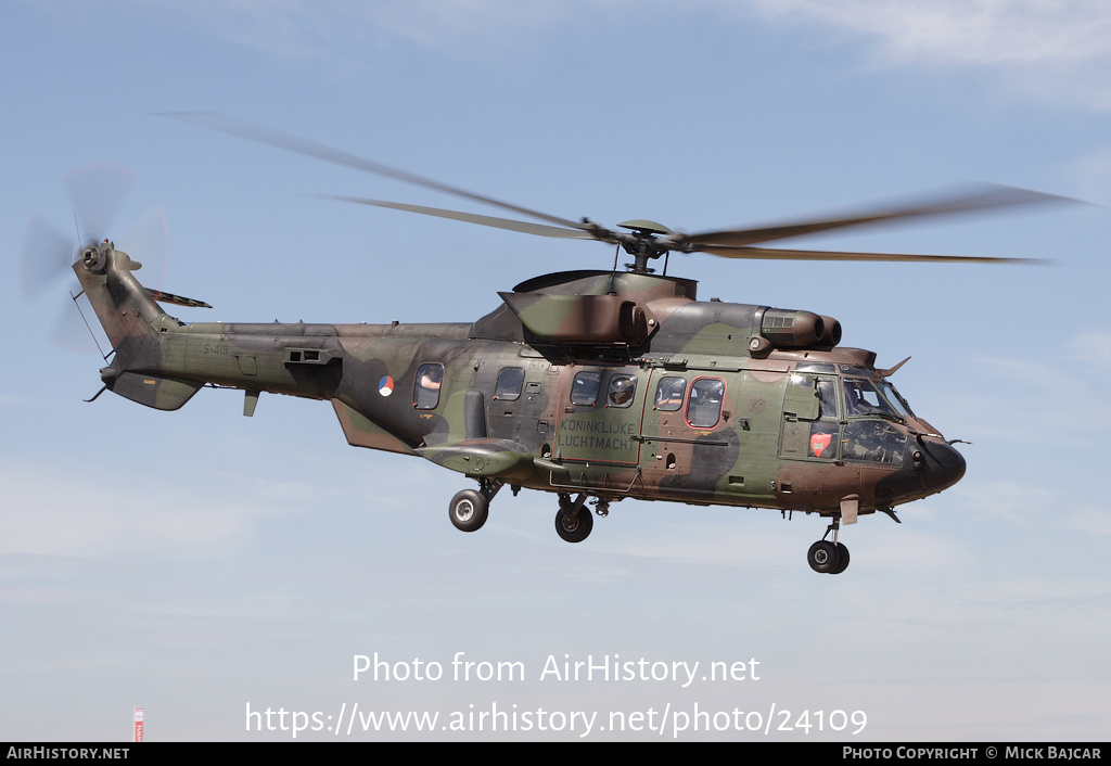 Aircraft Photo of S-419 | Eurocopter AS-532U2 Cougar Mk2 | Netherlands - Air Force | AirHistory.net #24109