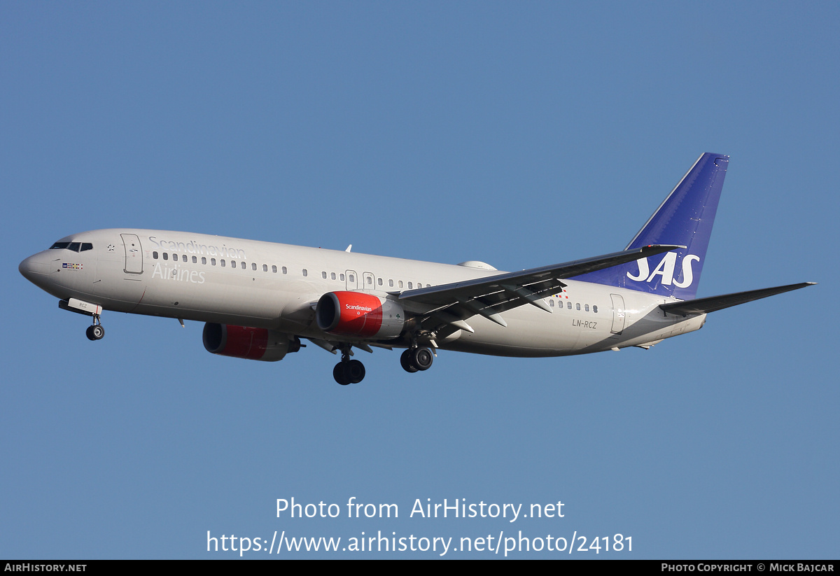 Aircraft Photo of LN-RCZ | Boeing 737-883 | Scandinavian Airlines - SAS | AirHistory.net #24181